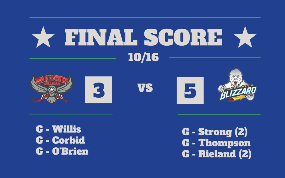 Blizzard Host Willmar get Redemption Win